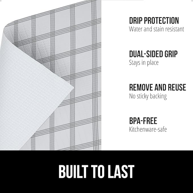 GORILLA GRIP DripGuard Shelf Liner, Non-Adhesive Drawer and Kitchen Cabinet - Image 2