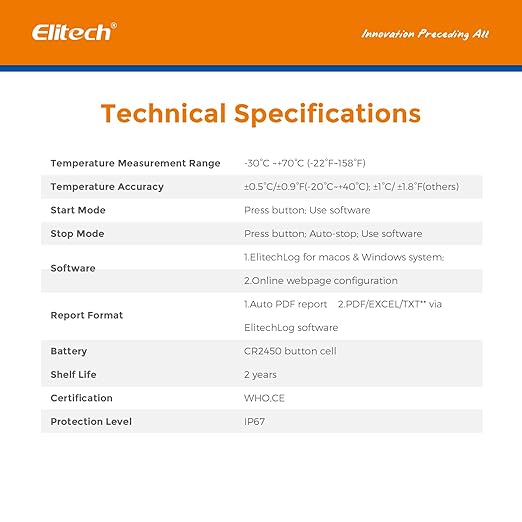 Elitech WHO PQS Certificated 10 Pack Temperature Data Logger 120Days - Image 8