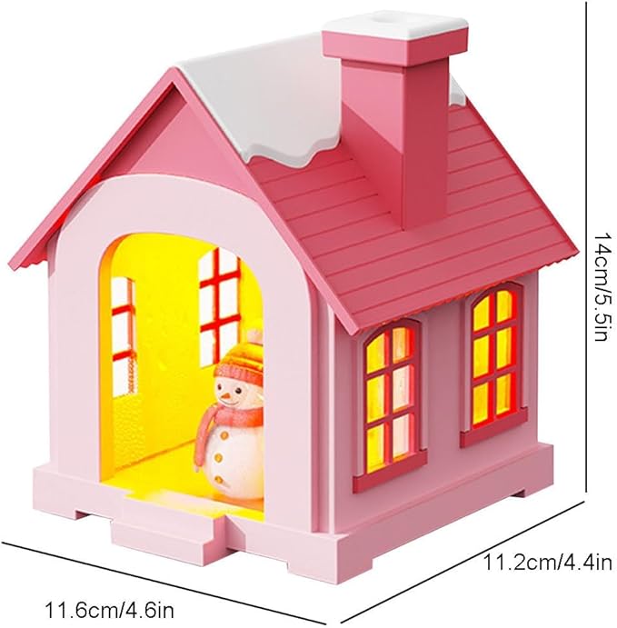 Christmas Village Houses Humidifier 500ml, Cute Snow House Cool Mist Humidifier - Image 6