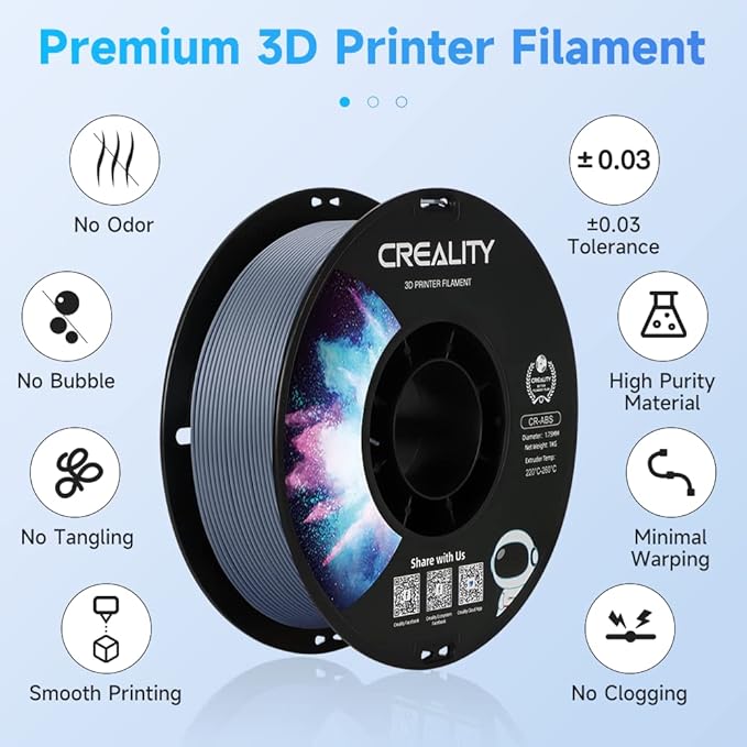 Creality ABS Filament 1.75mm, 3D Printer Filament, No-Tangling, Strong Bonding - Image 2
