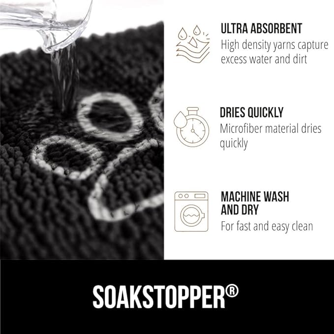 GORILLA GRIP SOAKSTOPPER Dog Door Mat, Machine Washable Rug Absorbent Doormat - Image 4