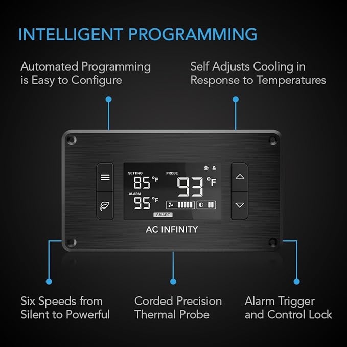 AC Infinity AIRPLATE T8, Quiet Cooling Dual-Fan System 6" - Image 3
