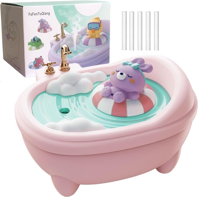 Cute Pink Mini Humidifier for Bedroom & Office, Top Fill 0.34L, Cool Mist by FaFenTuQiang