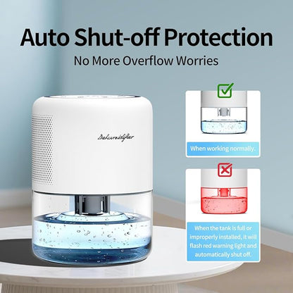 44oz Small Dehumidifier for Home Auto-Off Quiet Portable Dehumidifier - Image 4