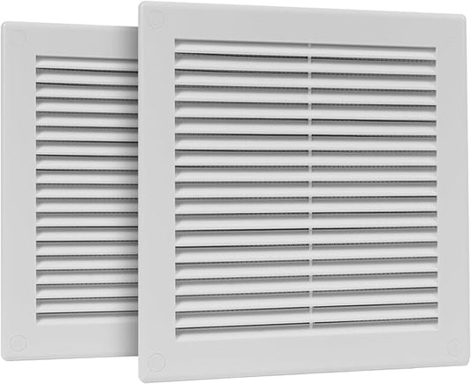2-Pack 10" x 10" Square Air Vent Cover – White Plastic Vent Deflector by Unknown
