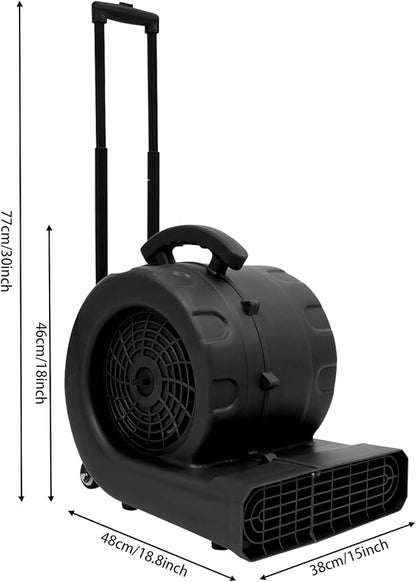 1HP Air Mover, 6-Hours Timer Carpet Dryer, Floor Drying Fan - Image 2