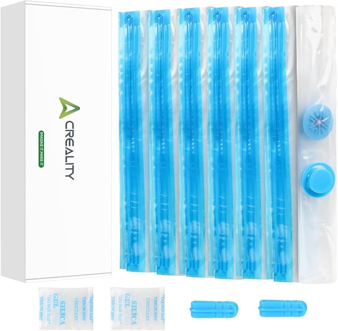 Creality 3D Printer Filament Storage Bags 35 x 35CM, 12 Transparent Sealed Bags by Creality