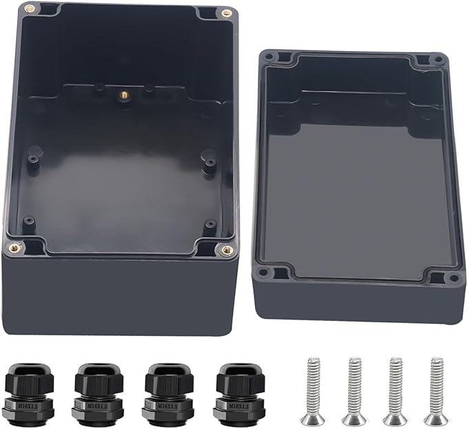 Project Box ABS Black Electrical Boxes IP67 Outdoor Waterproof box Electronic by Otdorpatio