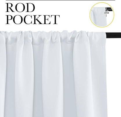 NICETOWN Greyish White Window Curtain Panels - Image 3