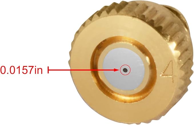 KUWAN 0.016" Orifice Thread UNC 10/24 Brass Misting Nozzles Low Pressure - Image 2