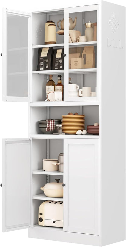 Kitchen Pantry Cabinet with Microwave Stand, Assembly Required by EKJOfficials