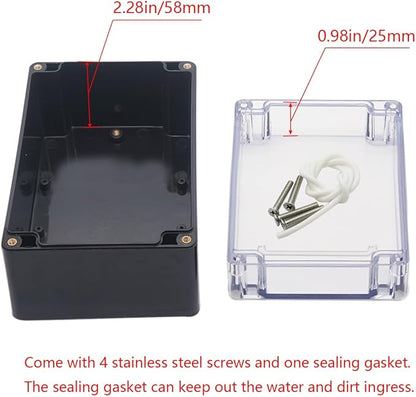 Project Box IP65 Waterproof Junction Box ABS Plastic Black Electrical Boxes DIY - Image 4
