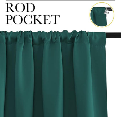 NICETOWN 2 Panels Blackout Curtains, Rod Pocket Thermal Insulated Drapes 84 - Image 2