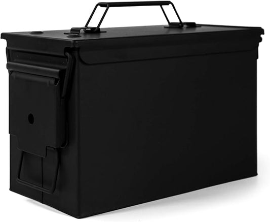 GUGULUZA Metal Ammo Can 30/50 Cal, Lockable Bullet Storage Case, Waterproof & by GUGULUZA