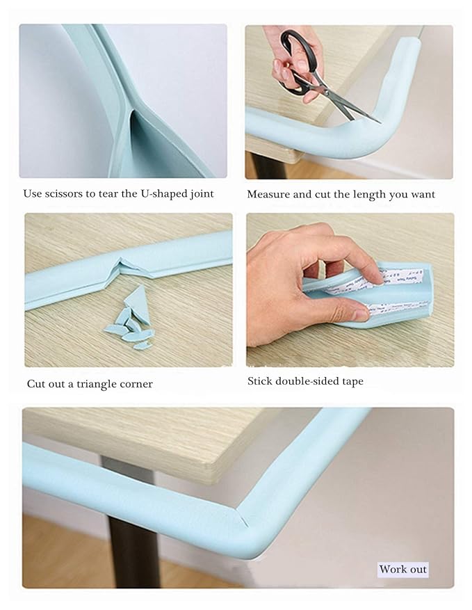 M2cbridge U Shape Extra Thick Furniture Table Edge Protectors Foam 6.5 Ft - Image 7
