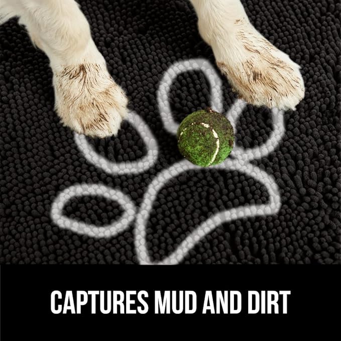 GORILLA GRIP SOAKSTOPPER Dog Door Mat, 30x20 Machine Washable Rug Absorbent - Image 3