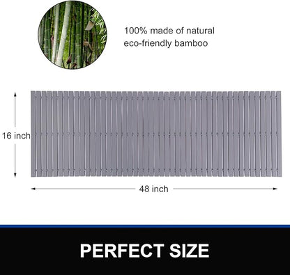 Bath Mat Bathroom Runner Long Large Rugs Floor Wood Shower Bathtub Waterproof - Image 2