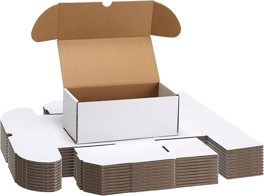 EXYGLO Trading Card Storage Box 25 Pack 340 Count 20pt, 7.1x3.8x2.9 Inch White by EXYGLO