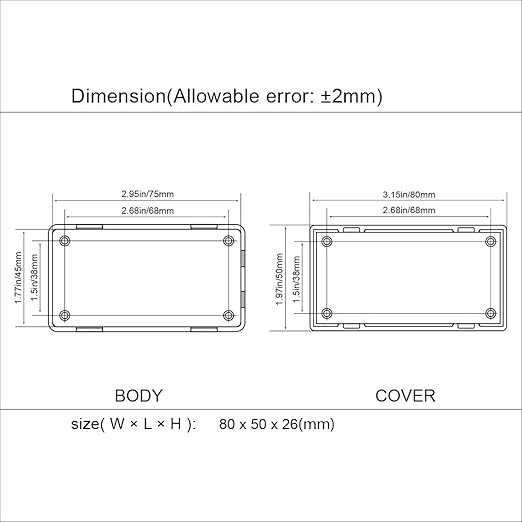 LeMotech Project Box 5 Pieces ABS Plastic Electrical Project Case Small - Image 7