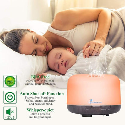 Diffuserlove Essential Oil Diffuser 500ML Aromatherapy Diffuser Mist - Image 7