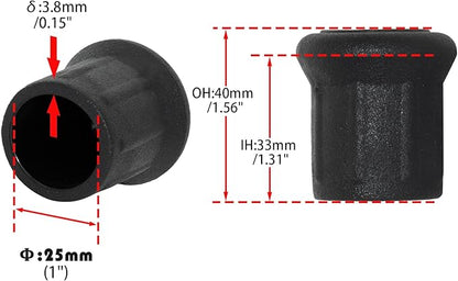 Flyshop 1", 25 mm, Patio Round Chair Leg Caps, Furniture Table Feet Covers - Image 2