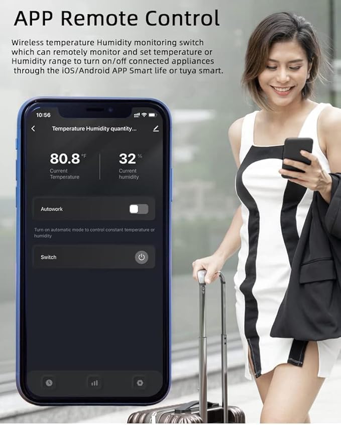 High Power Tuya 16A WiFi Temperature Humidity Controller -Wireless Remote - Image 5