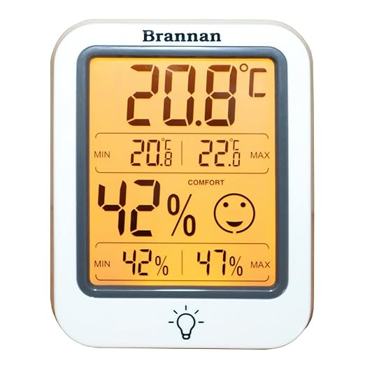Brannan Digital Room Thermometer Hygrometer Indoor Humidity Meter Accurate by Brannan