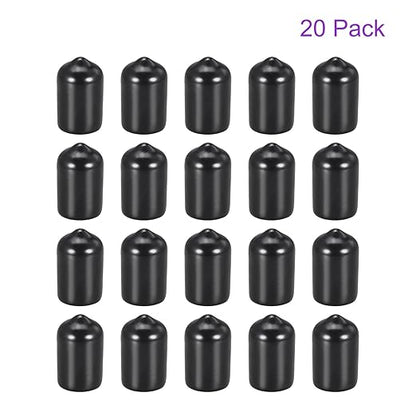 DMiotech 20 Pack 3/8" ID Black Screw Thread Protectors Rubber End Caps Bolt - Image 6