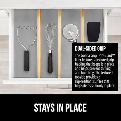 GORILLA GRIP DripGuard Shelf Liner, Non-Adhesive Drawer and Kitchen Cabinet - Image 4