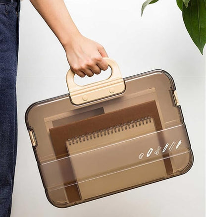Portable File Box Clear Waterproof Document Storage Box - Image 9