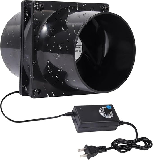 4.72" 12V Exhaust Duct Fan Kits by AMCHIXIN