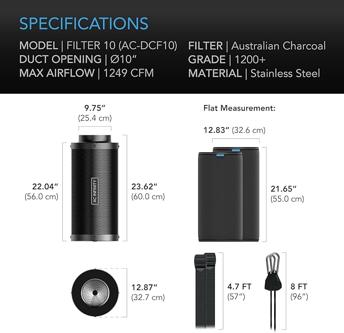 AC Infinity Air Carbon Filter 10" - Image 7