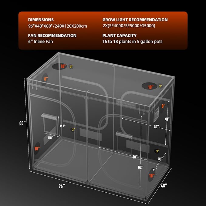Spider Farmer 8x4 Grow Tent 2025 New, - Image 7