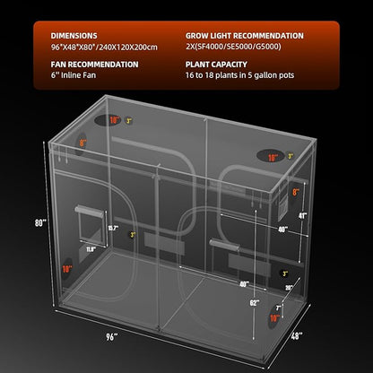 Spider Farmer 8x4 Grow Tent 2025 New, - Image 7