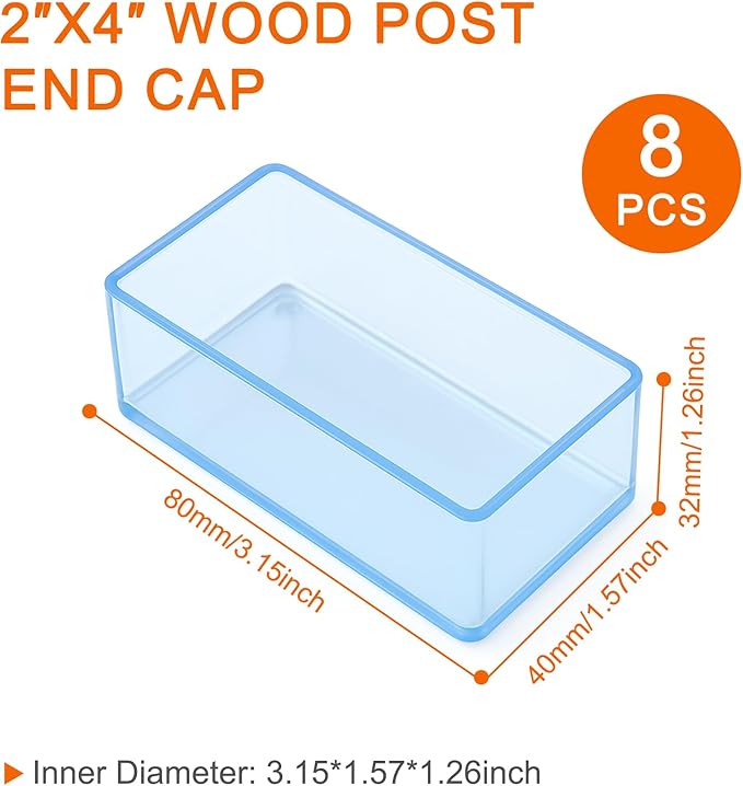 2x4 Wood Post Rubber End Caps – Waterproof and Weather-Resistant Rubber Caps - Image 2