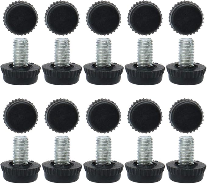 uxcell M6 x 10 x 15mm Leveling Feet Adjustable Leveler Floor Protector Cover Pad by uxcell
