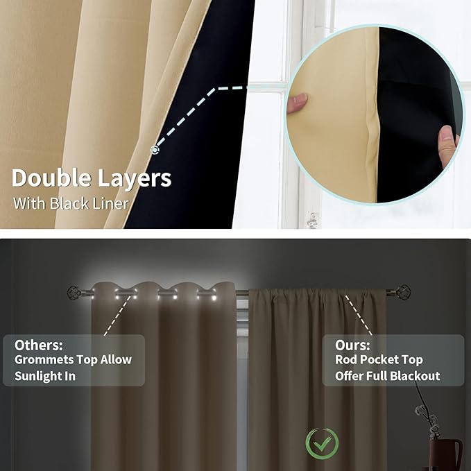 BGment Thermal Insulated 100% Blackout Curtains - Image 6
