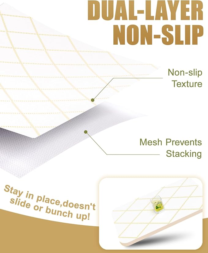 Shelf Liners for Kitchen Cabinets Non-Adhesive, Non-Slip Thickened Shelf Paper - Image 2
