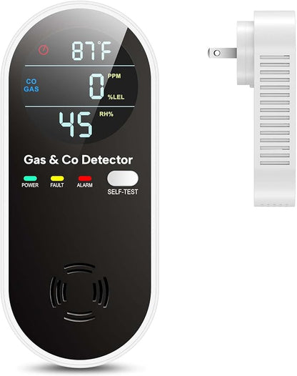 NICGOL 4 in 1 Upgraded Natural Gas Leak Detector and Carbon Monoxide Detectors by NICGOLDetectorsforHomeSafe