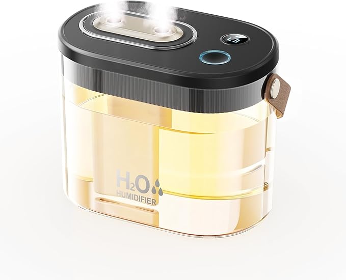 DIGIX Rechargeable Portable Humidifier-Smart Display, Night Light, Easy Clean by CoolBreezeStylishEase
