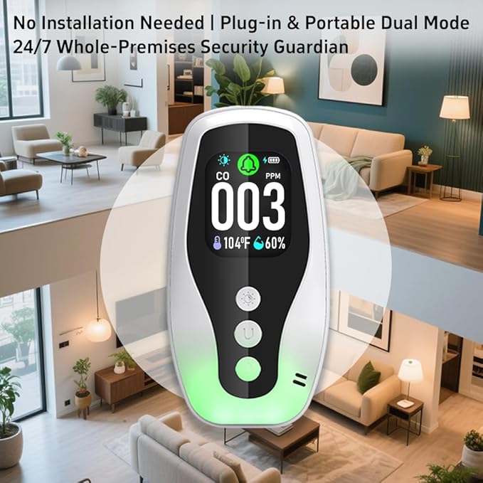 Protmex 3 in 1 Carbon Monoxide Detector and Temperature Humidity Monitor - Image 8