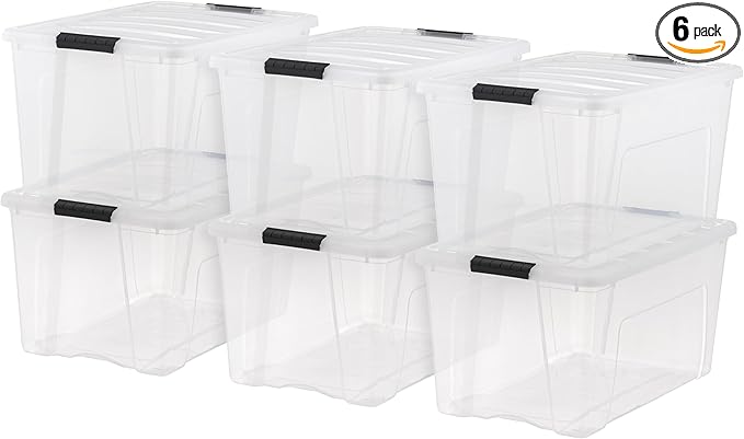 IRIS USA 72 Qt Stackable Plastic Storage Bins by IRISUSA