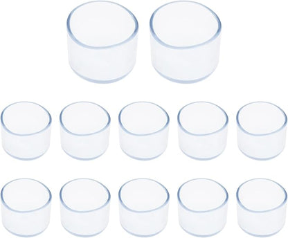 Round Chair Leg Caps, PVC Furniture Feet Covers, TTZEZE Transparent Round Floor by TTZEZE