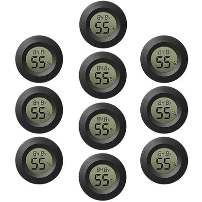 10-Pack Mini Thermometer Hygrometer, Small Digital Electronic Temperature by Rojuna