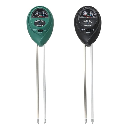 2 Packs Soil Moisture Meter, 3 in 1 Soil Tester Tool, Plant Water Monitor by Rngeo