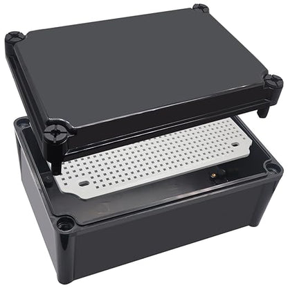 Junction Box, IP67 Waterproof ABS Black Project Box by Otdorpatio