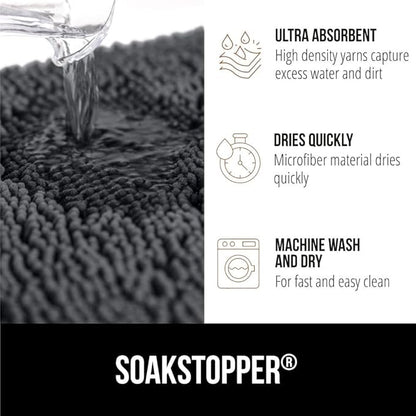 GORILLA GRIP SOAKSTOPPER Dog Door Mat, 48x30 Machine Washable Rug Absorbent - Image 5