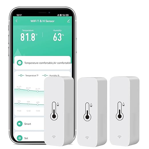 3-Pack WiFi Temperature Humidity Sensor: Wireless Temperature Humidity Monitor by SENCKIT