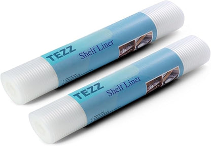 2 Rolls Shelf Liners, 16 Inches x 20 FEET Non-Slip Kitchen Cabinet Liner by TEZZ