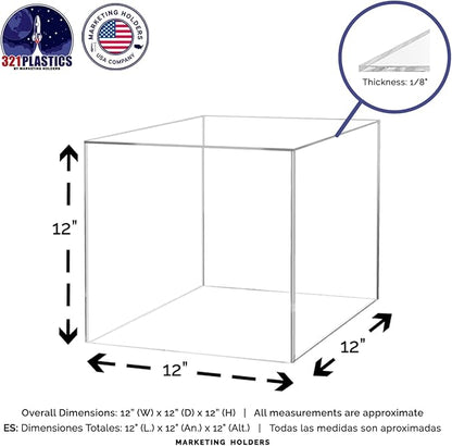 2 Pack 12" Acrylic Display Riser Box - Image 5